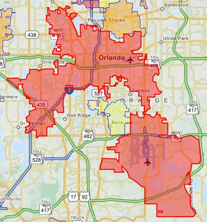 Orlando delitua mapa