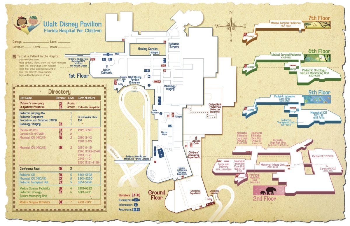 Florida hospital mapa