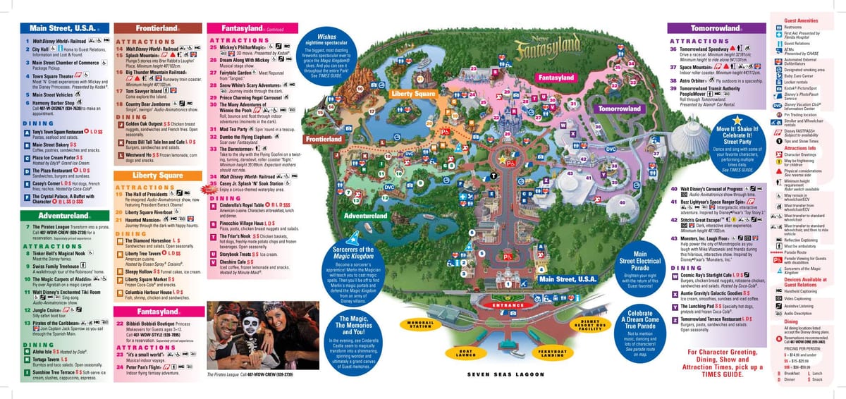 Disney World mapa Magic Kingdom