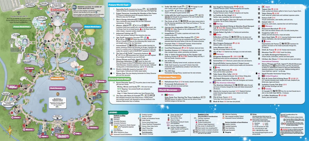 EPCOT Orlando mapa