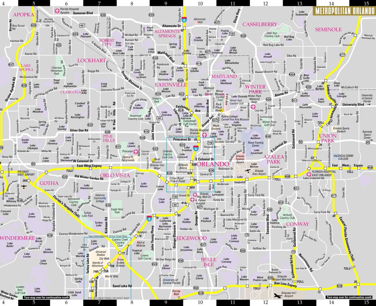 Orlando area mapa
