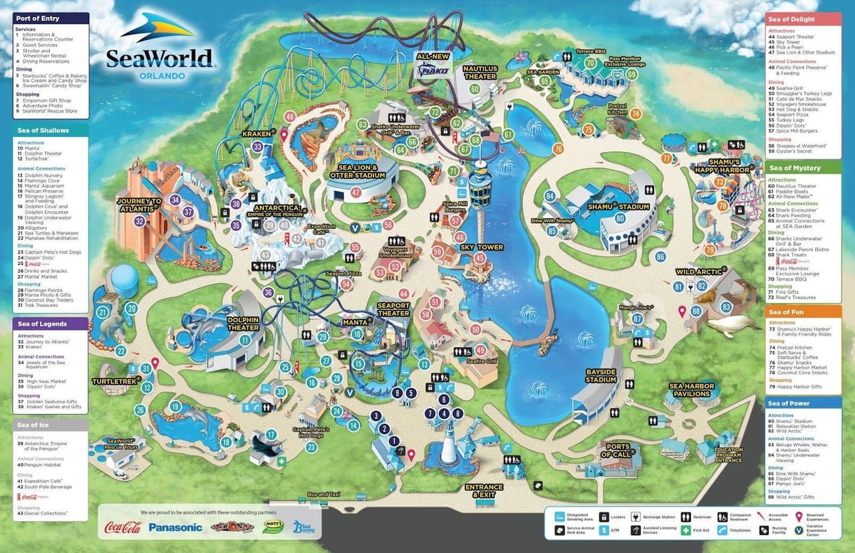 mapa Seaworld