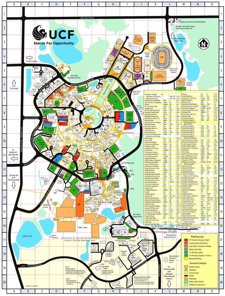 mapa central Florida unibertsitateko
