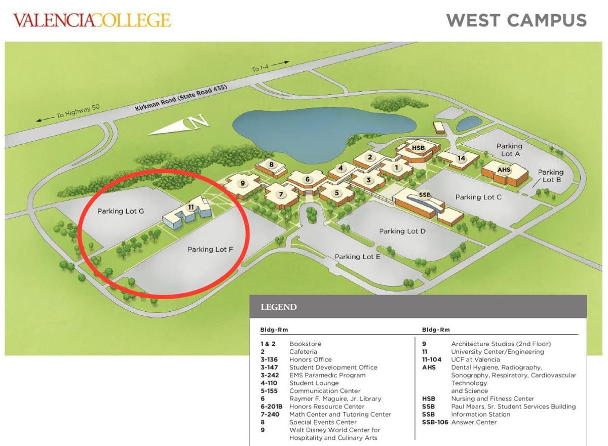 Valentziako unibertsitateko west campus mapa