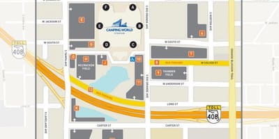 Mapa camping Mundu estadio aparkalekua