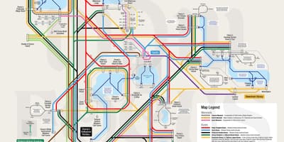 Mapa Disney World monorail