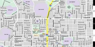 Mapa erdigunera Orlando