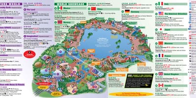 EPCOT Disney World mapa