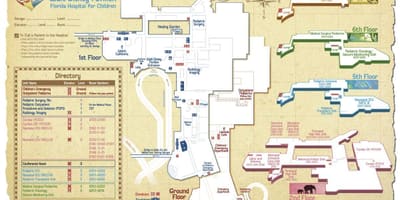 Florida hospital mapa