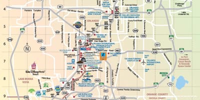Orlando hiriaren mapa