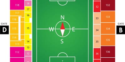 Orlando hiriko futbol-zelaian mapa