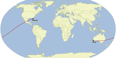 Orlando en Munduko mapa