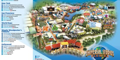 Orlando Universal Studios mapa